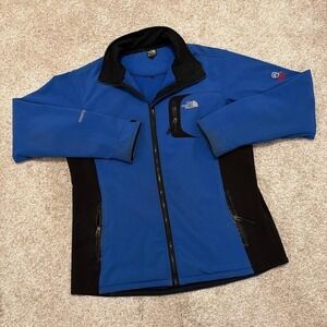 90s North Face Summit Series Windstopper Soft Shell Jacket | Blue/Black | XL